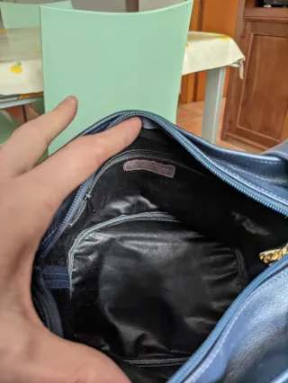 Borsa Nannini Pelle Nera Dettagli Oro