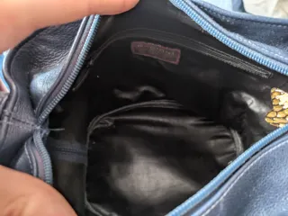 Borsa Nannini Pelle Nera Dettagli Oro