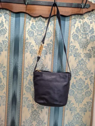 Borsa Nannini Pelle Nera Dettagli Oro