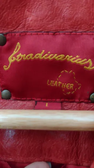 Chaqueta/cazadora de cuero roja