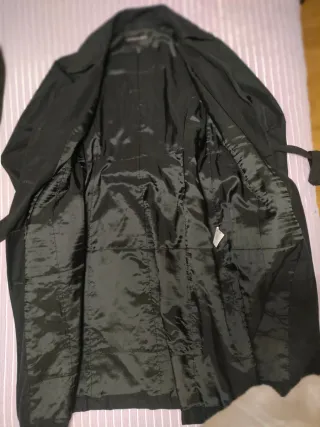 Gabardina Emporio Armani Negra Talla M