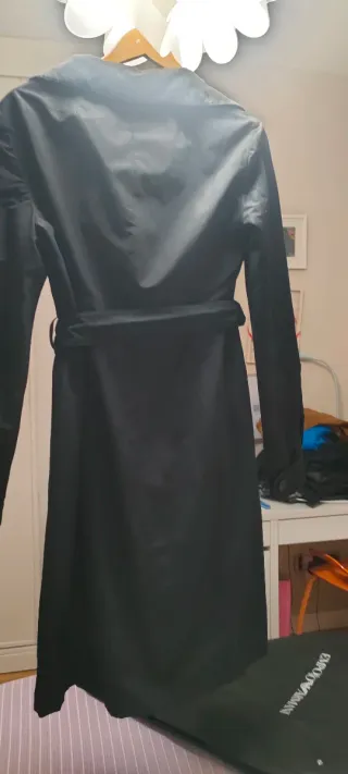 Gabardina Emporio Armani Negra Talla M