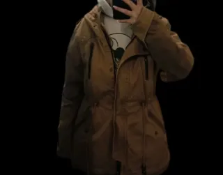 Abrigo gabardina beige con capucha SIN MARCA