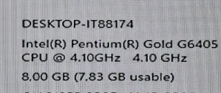 Torre PC Pentium Gold.