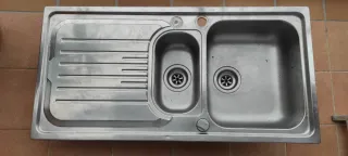 Fregadero doble 100x50 cm