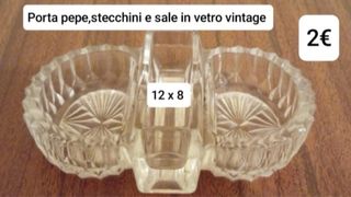 Porta pepe, sale e stuzzicadenti vintage