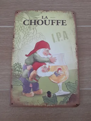 Placa Metal Cerveza La Chouffe IPA