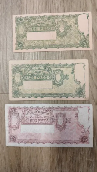 3 Banconote Pesos Argentini 1947