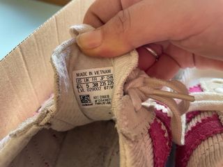 Adidas I-5923 Mujer Talla 38 Rosa/Blanco