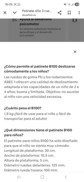 Patinete 3 ruedas con luces Casco tallaxs opcional