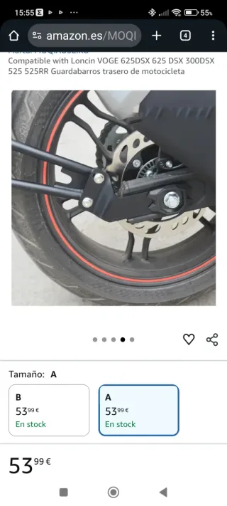 Guardabarros Trasero Loncin VOGE 625DSX 525