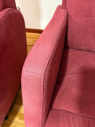 Sillón reclinable automático granate