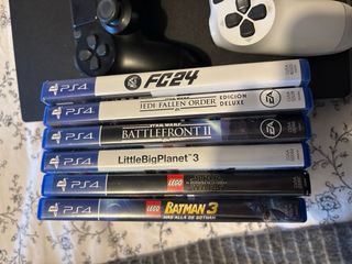 Consola PS4 PRO 1TB + 2 Mandos + 6 Juegos (FC24)