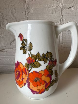 Juego café porcelana vintage flores 60s