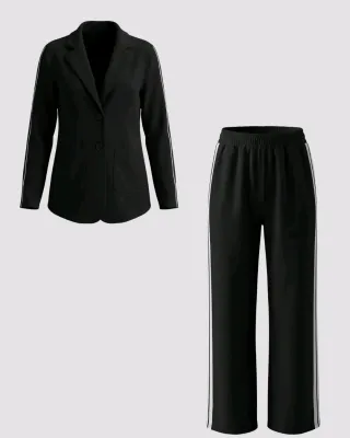 Traje Chaqueta y Pantalón Deportivo Rayas