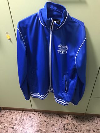 Sudadera Jack & Jones cremallera azul
