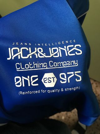 Sudadera Jack & Jones cremallera azul
