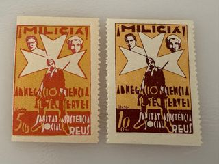 Serie 2 Sellos Reus Guerra Civil Antifascistas