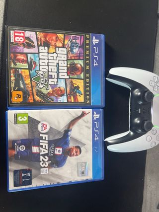 Consola PS5 Slim Blanca + Mando + 2 Juegos
