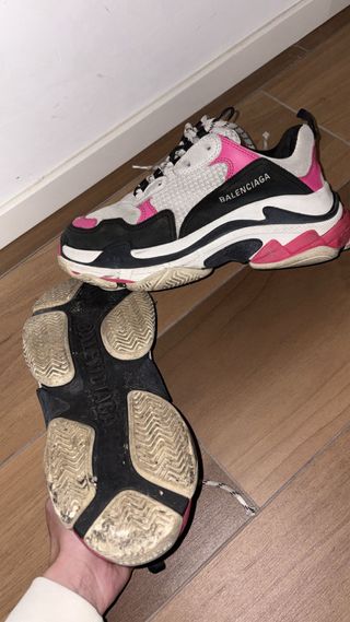 Scarpe Balenciaga Triple S Rosa Bianco