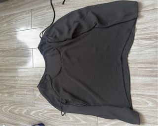 Blusa gris Nicoli manga larga