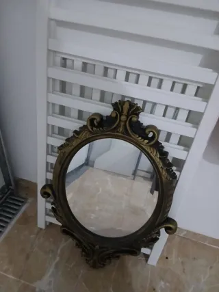 Espejo Ovalado Dorado