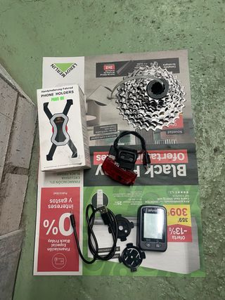 Accesorios Bicicleta: Cassette, Luz, Soporte Móvil