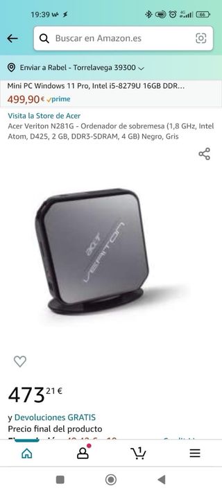 Mini PC Acer Veriton + Adattatore Sonoff