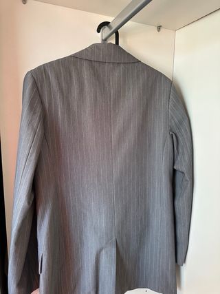 Americana Gris Raya Vertical Bershka