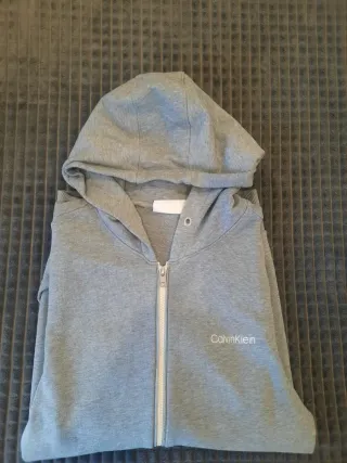 Sudadera Calvin Klein Gris con Cremallera