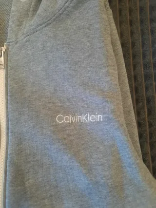 Sudadera Calvin Klein Gris con Cremallera