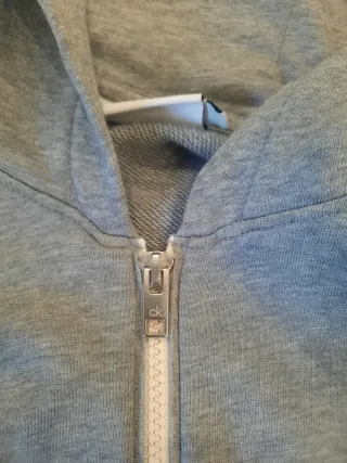 Sudadera Calvin Klein Gris con Cremallera