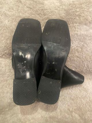 Botines de piel negros talla 43.5