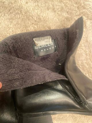 Botines de piel negros talla 43.5