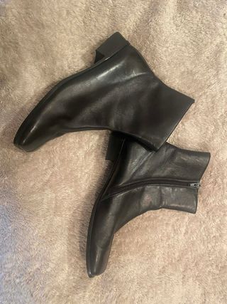 Botines de piel negros talla 43.5