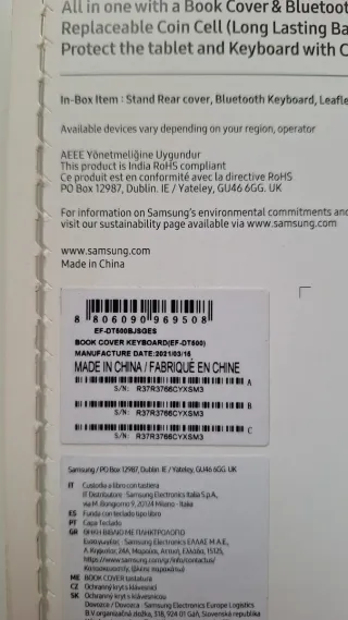 Teclado Samsung Galaxy Tab A7 Gris