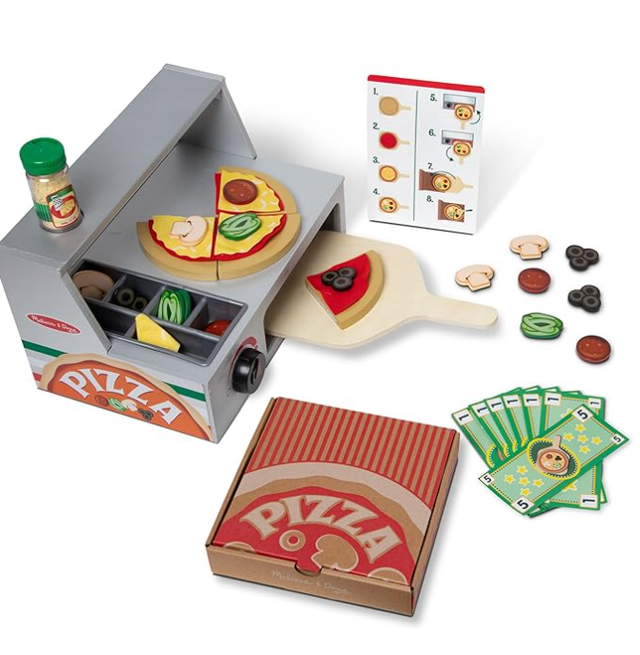 Pizzería de madera. Juguete Melissa & Dought