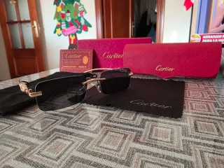 Gafas de sol Cartier doradas y negras