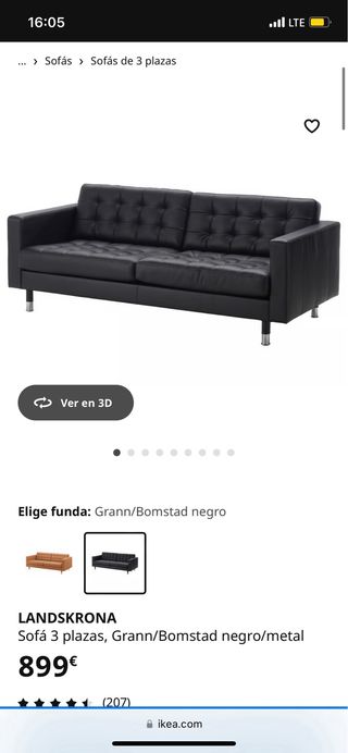 SOFÁ DE PIEL IKEA