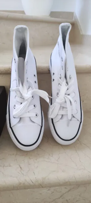 Converse plataforma blancas talla 40