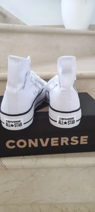 Converse plataforma blancas talla 40