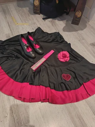 Conjunto baile Talla 5, 6, 7 años muy completo