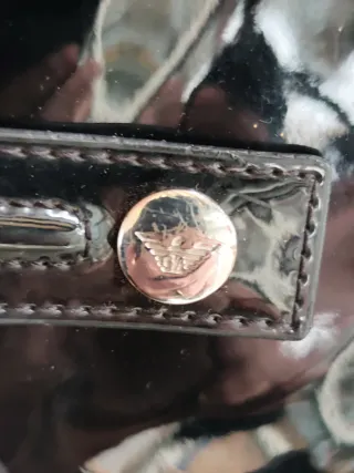 Bolso Armani Jeans Negro Charol