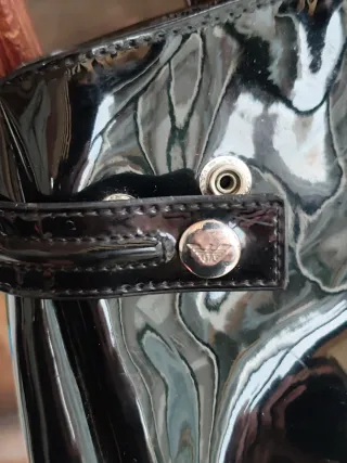 Bolso Armani Jeans Negro Charol