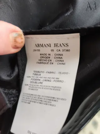 Bolso Armani Jeans Negro Charol