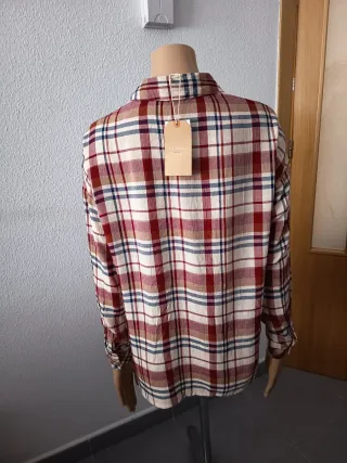 Camisa cuadros mujer T.36 nueva