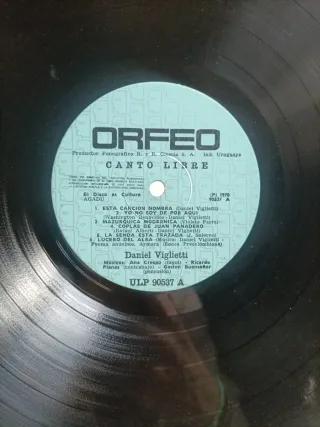 Disco Vinilo 1970 Daniel Viglietti Canto Libre