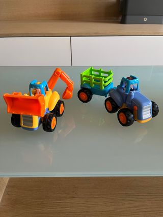Juguetes de construcción: Excavadora y Tractor