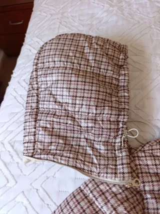 Chaquetón de cuadros mujer