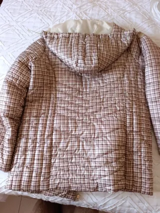 Chaquetón de cuadros mujer